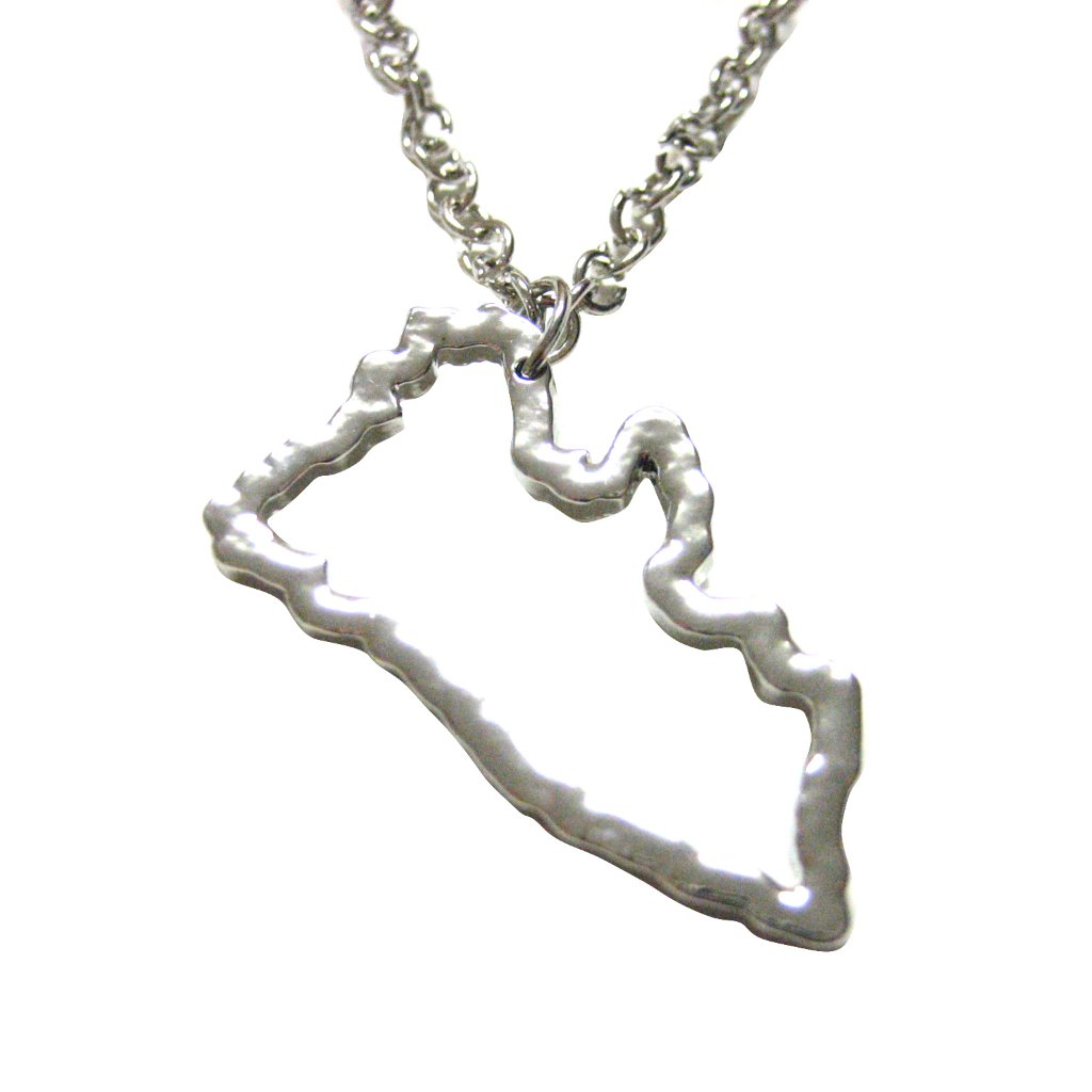Liberia Map Outline Pendant Necklace 30$